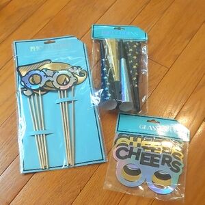 Party Photo Booth Props, Horns And Glasses